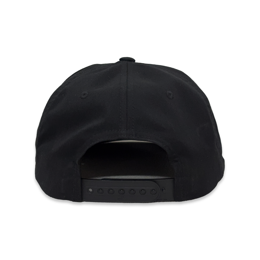 OVAL LOGO 5 PANEL CAP (BLACK)